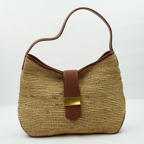 JCREW Berkeley Shoulder Bag in Handknotted Straw $148 EE7217 - Picture 2 of 8